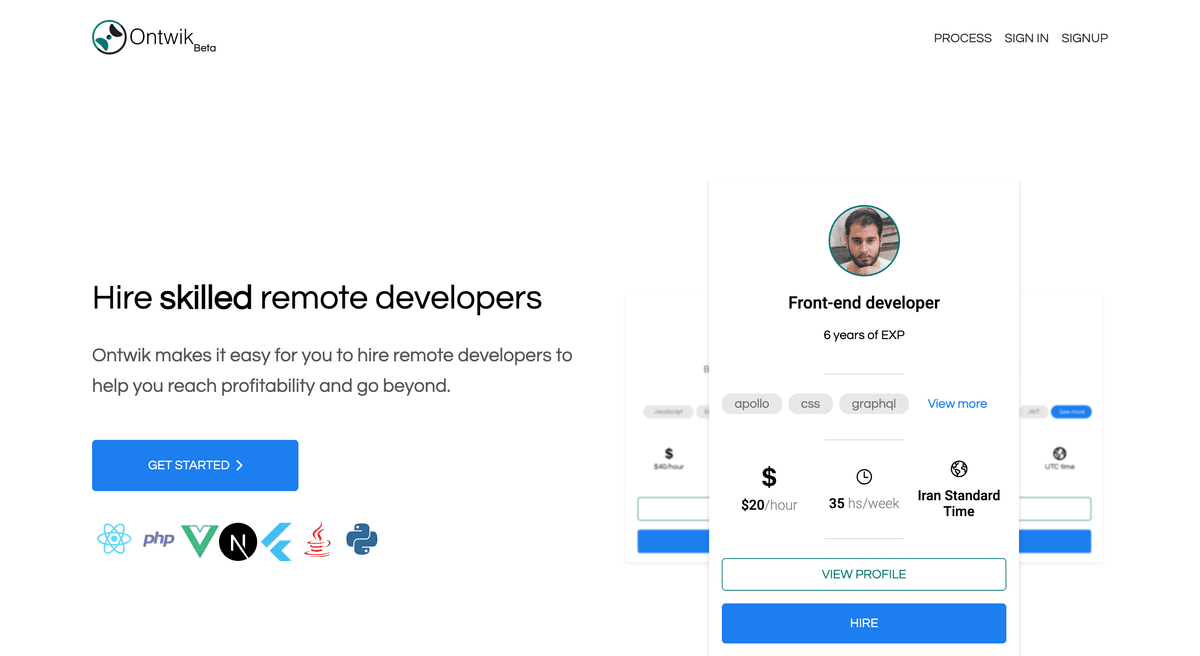 Screenshot of Ontwik