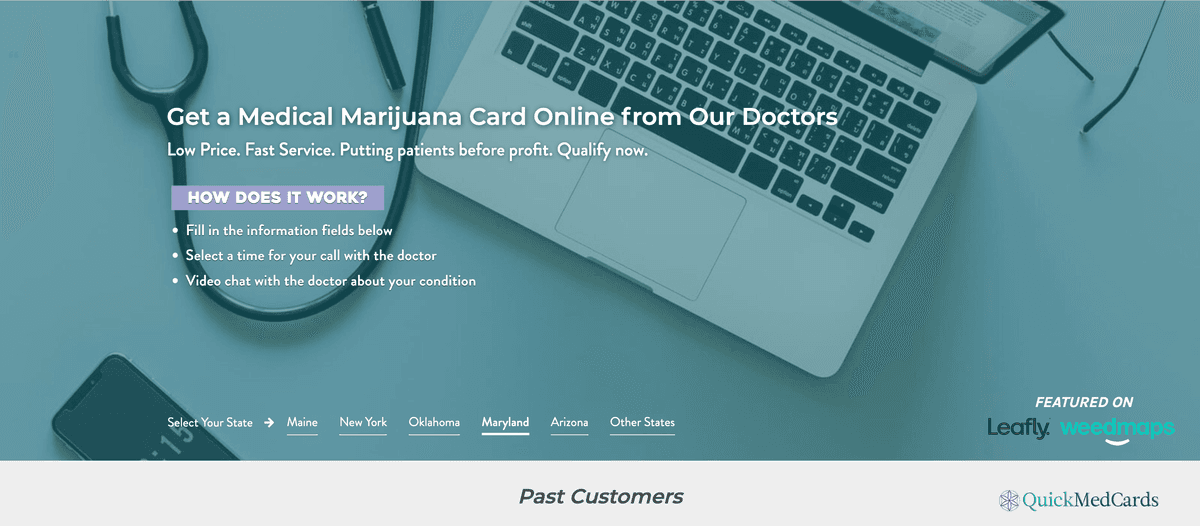 Screenshot of QuickMedCards